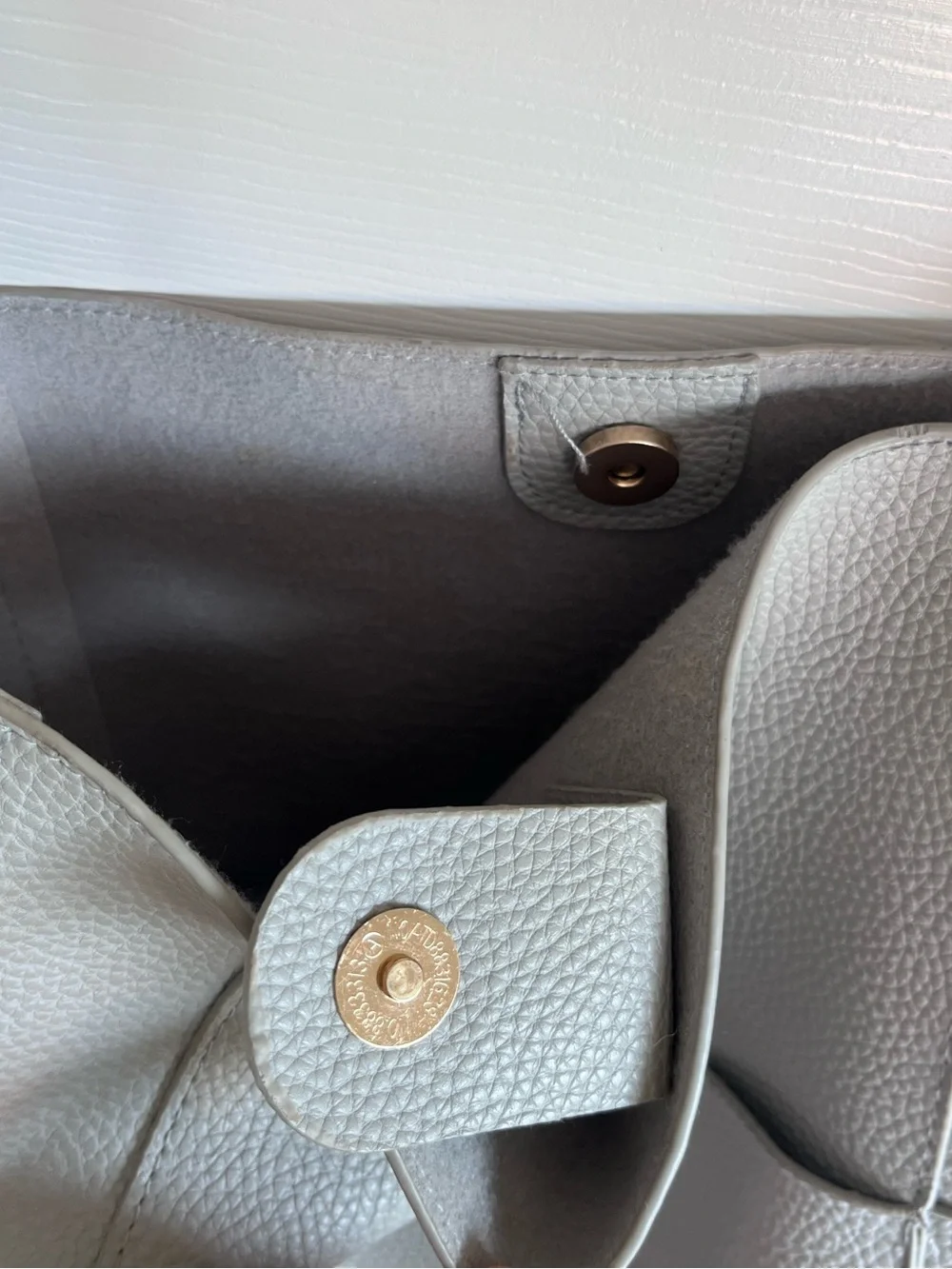 Gray Women's Tote Bag with Colorful Adjustable Strap